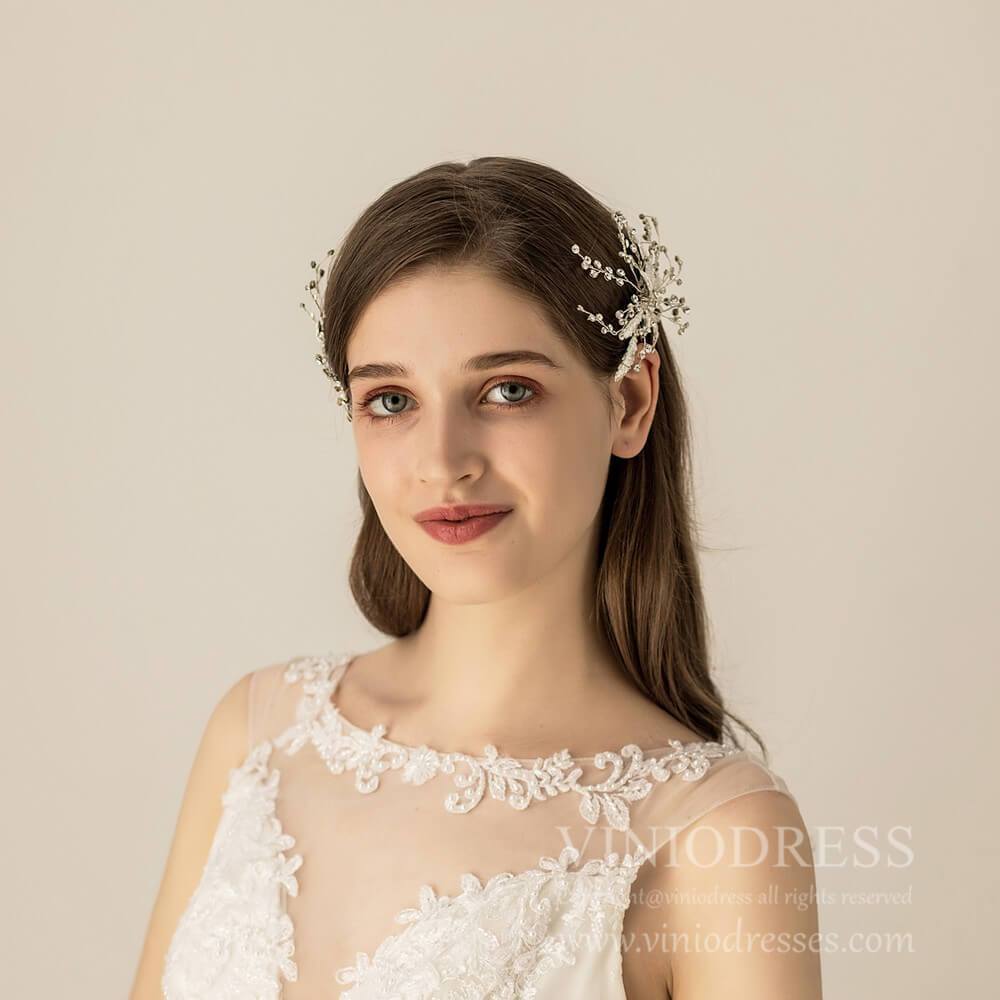 Crystal Sprays Bridal Combs Set AC1203-Headpieces-Viniodress-As Picture-Viniodress