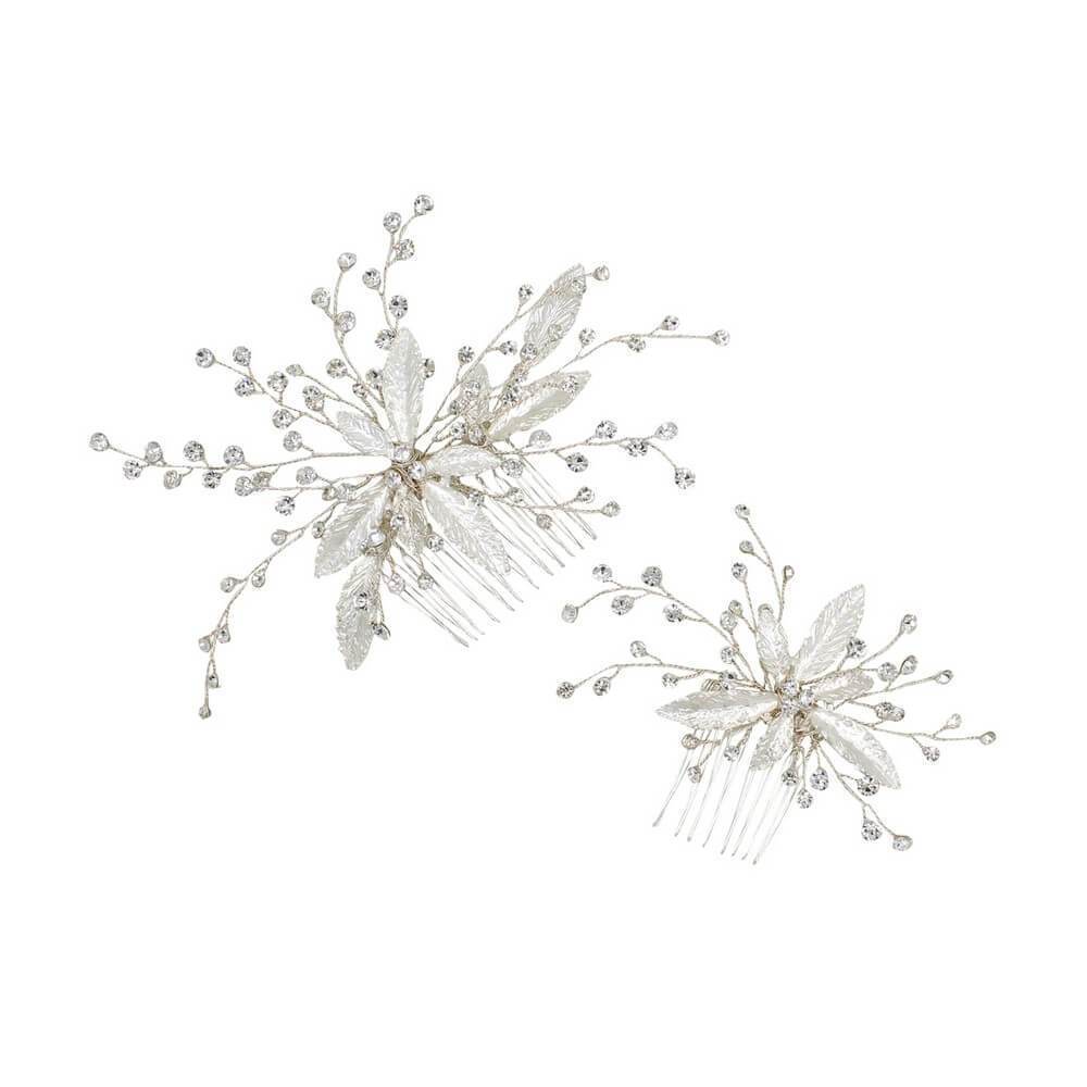 Crystal Sprays Bridal Combs Set AC1203-Headpieces-Viniodress-As Picture-Viniodress