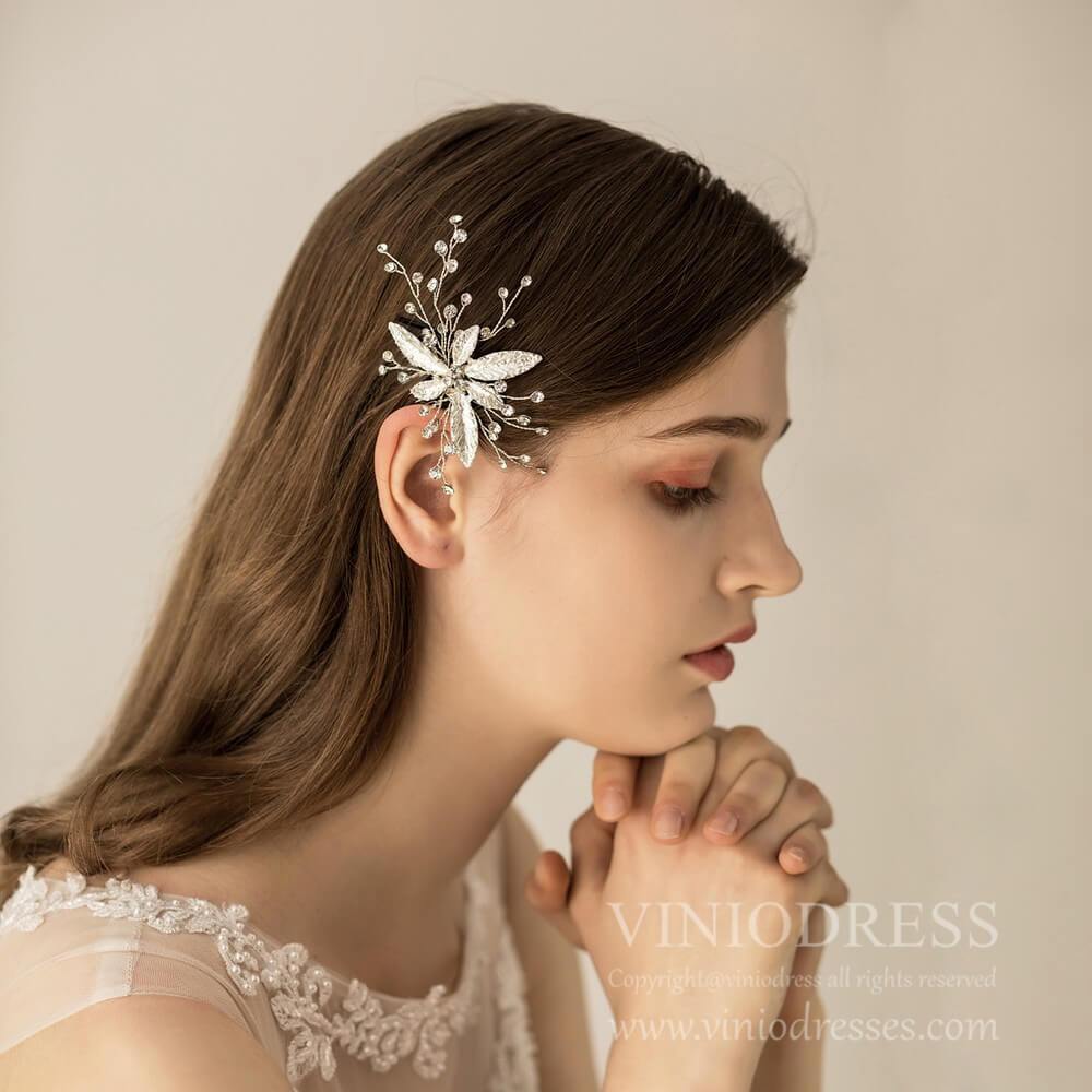 Crystal Sprays Bridal Combs Set AC1203-Headpieces-Viniodress-As Picture-Viniodress