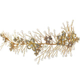 Gold Crystal and Pearl Headpiece Headband ACC1119-Headpieces-Viniodress-Gold-Viniodress