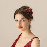 Red Rose Headpieces AC1111-Headpieces-Viniodress-1PCS-Viniodress