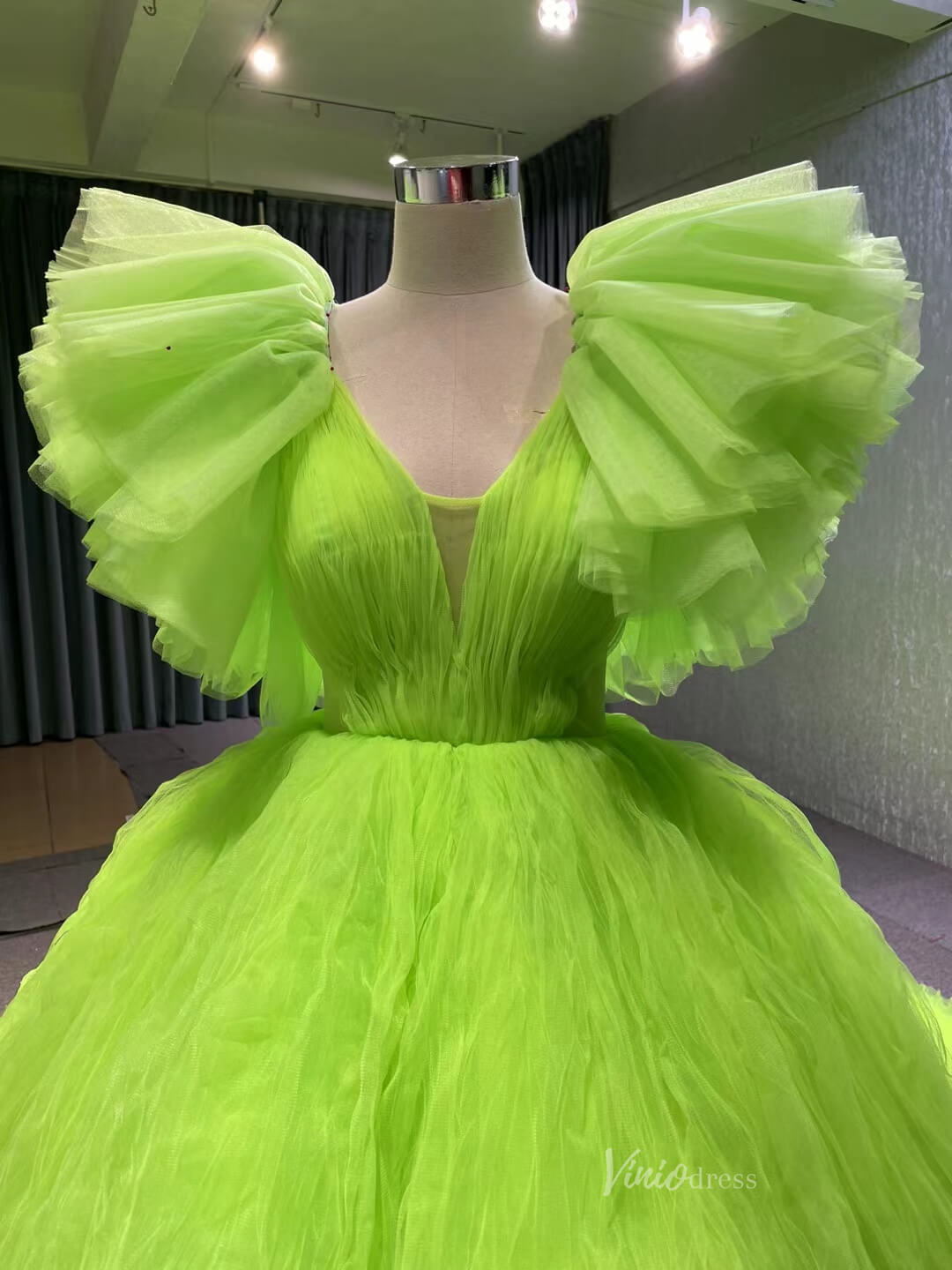 High Low Tiered Pink Pageant Dresses Ruffled Prom Gown 222131-wedding dresses 2025 -Viniodress-Pink-Custom Size-