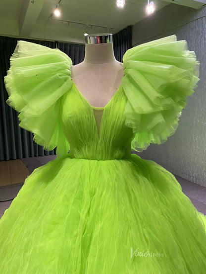 High Low Tiered Pink Pageant Dresses Ruffled Prom Gown 222131-wedding dresses 2025 -Viniodress-Pink-Custom Size-