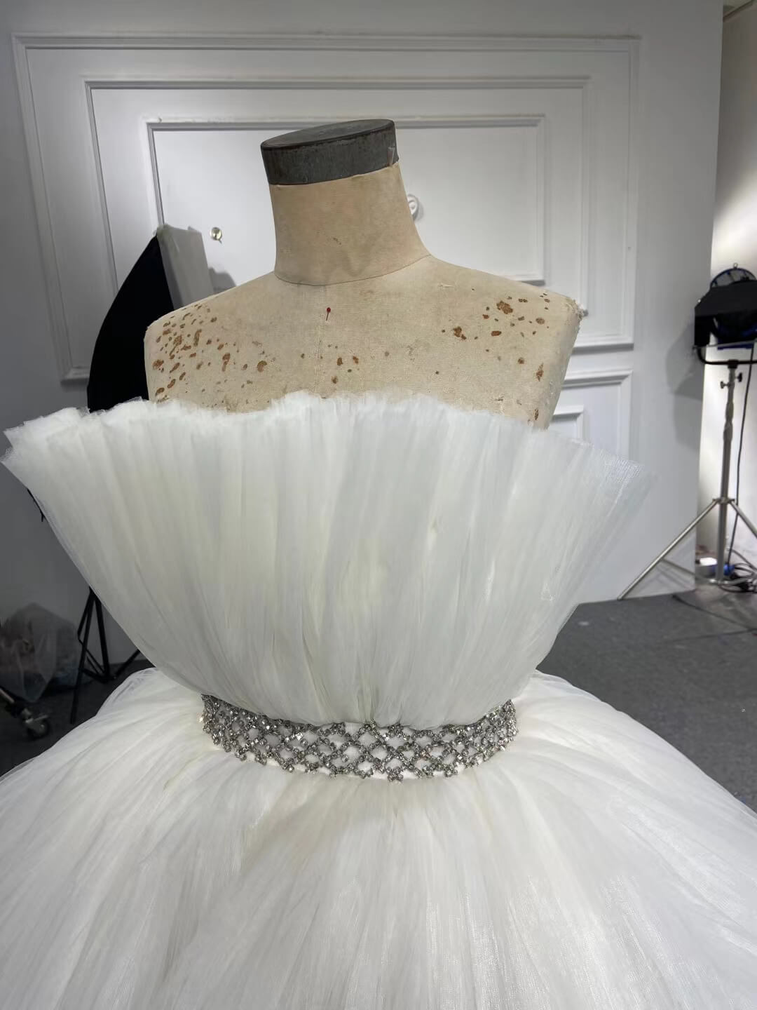 High Low Tulle Prom Dress Burgundy Ruffle Pageant Gown 222141-prom dresses 2025 -Viniodress-Burgundy-Custom Size-