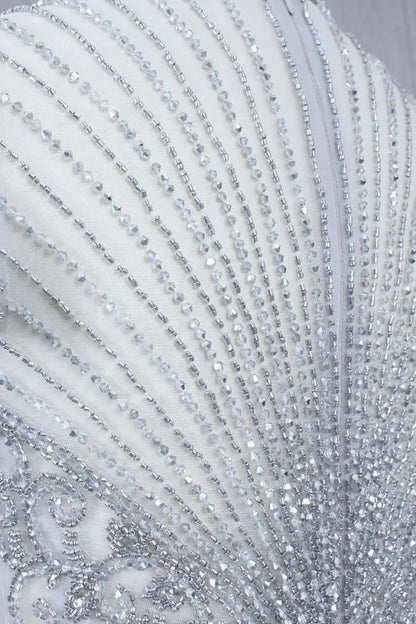 High Neck Dark Red Beaded Prom Dresses Mermaid Evening Dress FD2506-Evening Dresses 2025 -Viniodress-Dark Red-US 2-