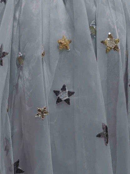 High Neckline Black Star Homecoming Dresses SD1402-Homecoming Dresses 2025 -Viniodress-Grey-Custom Size-