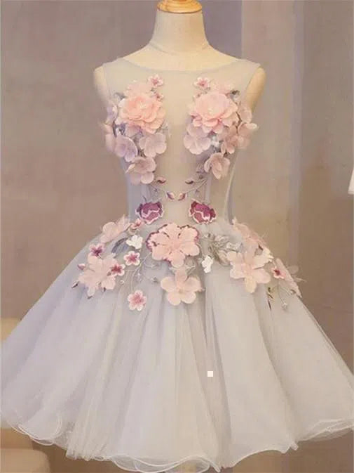 Short Prom Dresses 2025 Cute Floral Homecoming Dresses Cheap Short Party Dress FD1288-homecoming dresses-Viniodress-As Picture-Custom Size-Viniodress