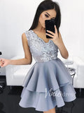 Short Prom Dresses 2025 Dusty Rose Mini Homecoming Dresses Cheap SD1084-homecoming dresses-Viniodress-Grey-Custom Size-Viniodress