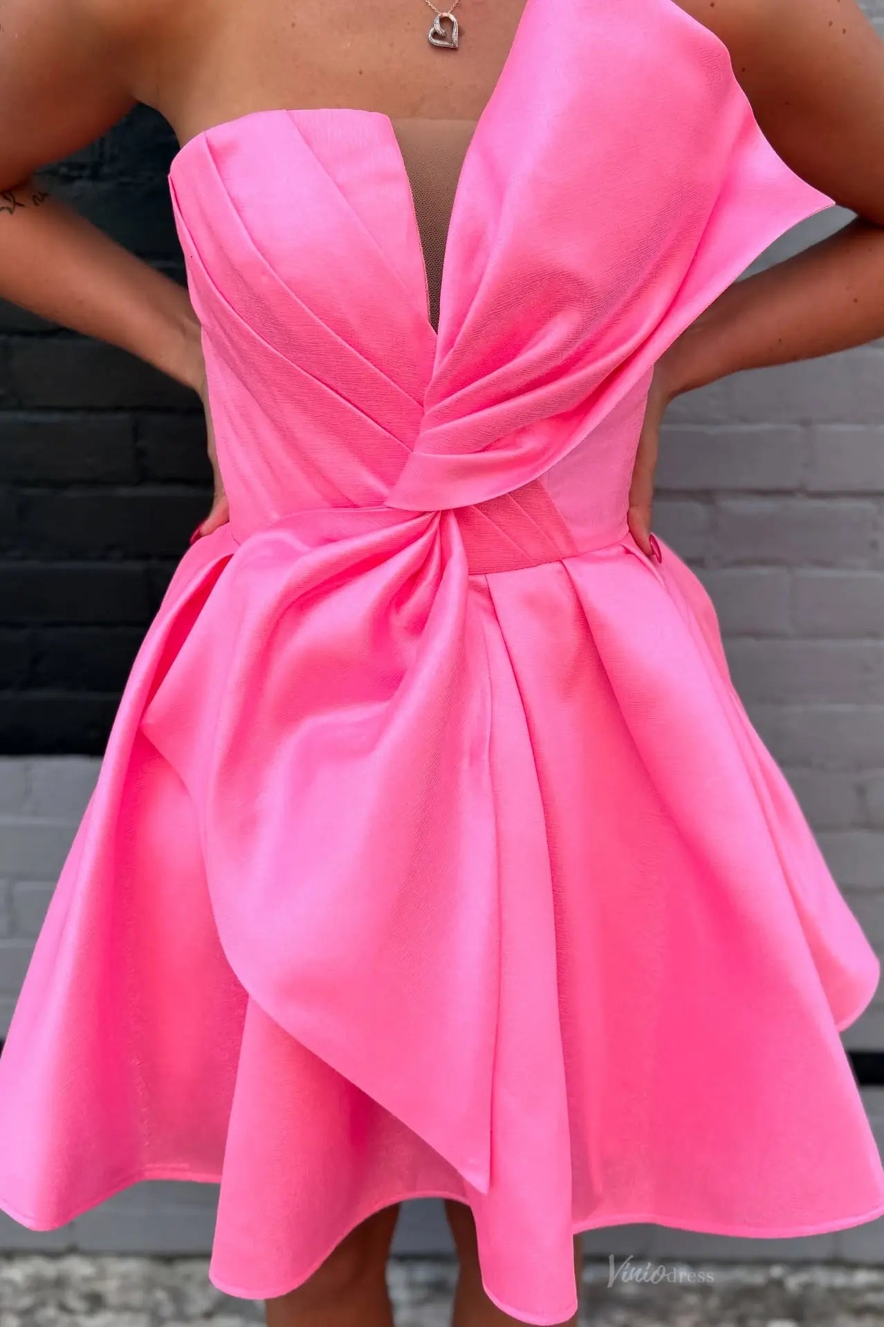 HS009-Homecoming Dresses 2026-Viniodress-Hot Pink-Custom Size-