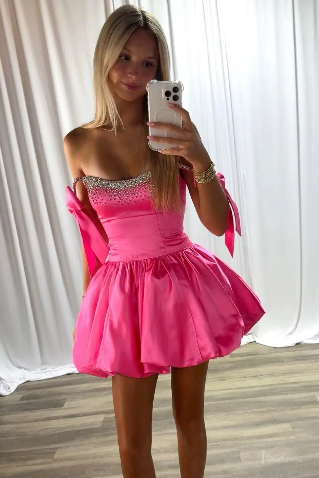 HS005-prom dresses 2026-Viniodress-Hot Pink-Custom Size-