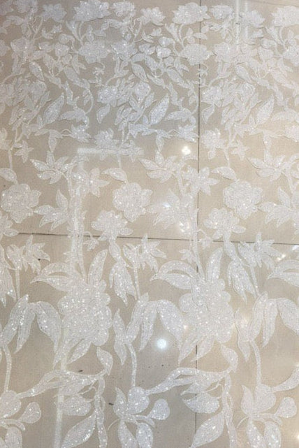 Hot Pink Sequin Lace Prom Dress with Slit and Lace-Up Back – Style SQ044-prom dresses 2026-Viniodress-Hot Pink-Custom Size – Add Measurements in Cart-