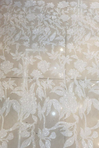 Hot Pink Sequin Lace Prom Dress with Slit and Lace-Up Back – Style SQ044-prom dresses 2026-Viniodress-Hot Pink-Custom Size – Add Measurements in Cart-