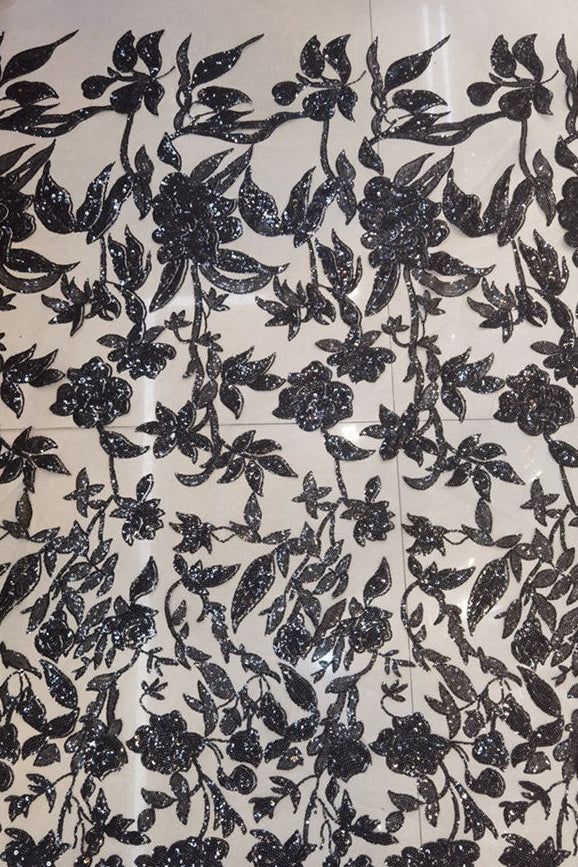 Hot Pink Sequin Lace Prom Dress with Slit and Lace-Up Back – Style SQ044-prom dresses 2026-Viniodress-Hot Pink-Custom Size – Add Measurements in Cart-