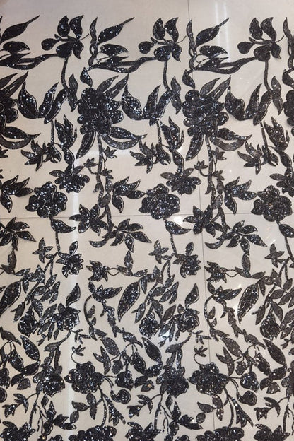 Hot Pink Sequin Lace Prom Dress with Slit and Lace-Up Back – Style SQ044-prom dresses 2026-Viniodress-Hot Pink-Custom Size – Add Measurements in Cart-