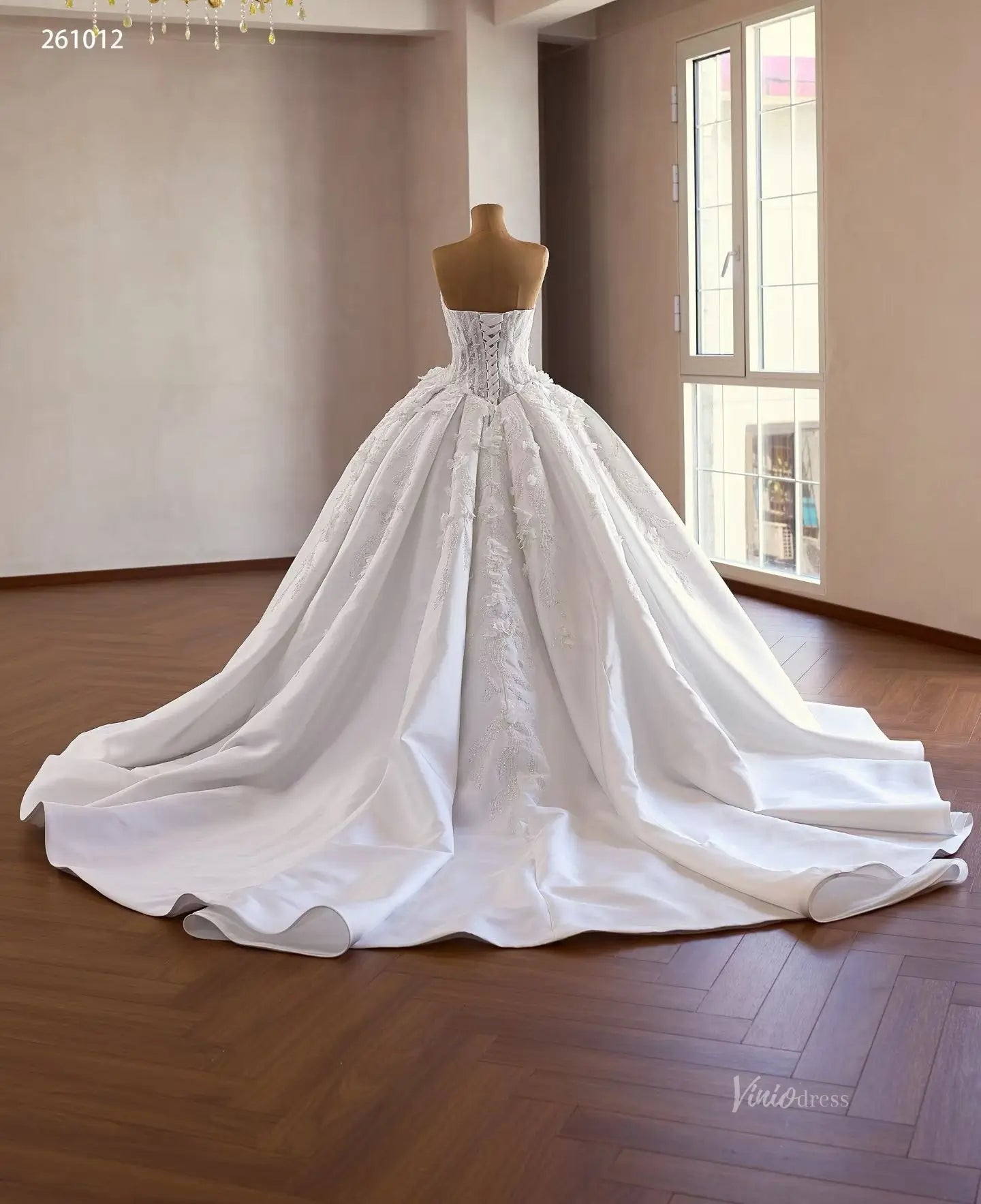 261012 1meter-wedding dresses 2026-Viniodress-Ivory-Custom Size – Add Measurements in Cart-