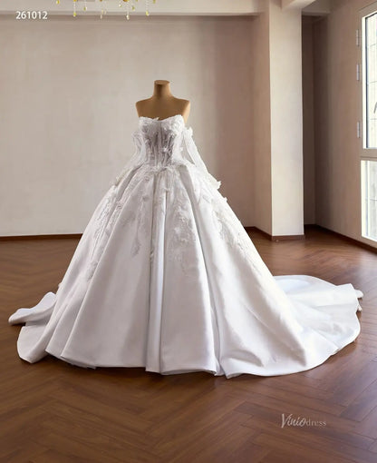 261012 1meter-wedding dresses 2026-Viniodress-Ivory-Custom Size – Add Measurements in Cart-