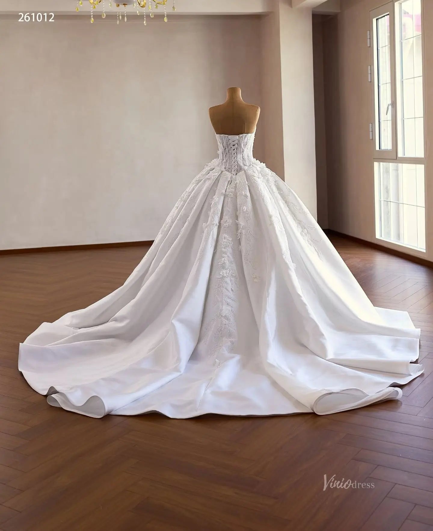 261012 1meter-wedding dresses 2026-Viniodress-Ivory-Custom Size – Add Measurements in Cart-