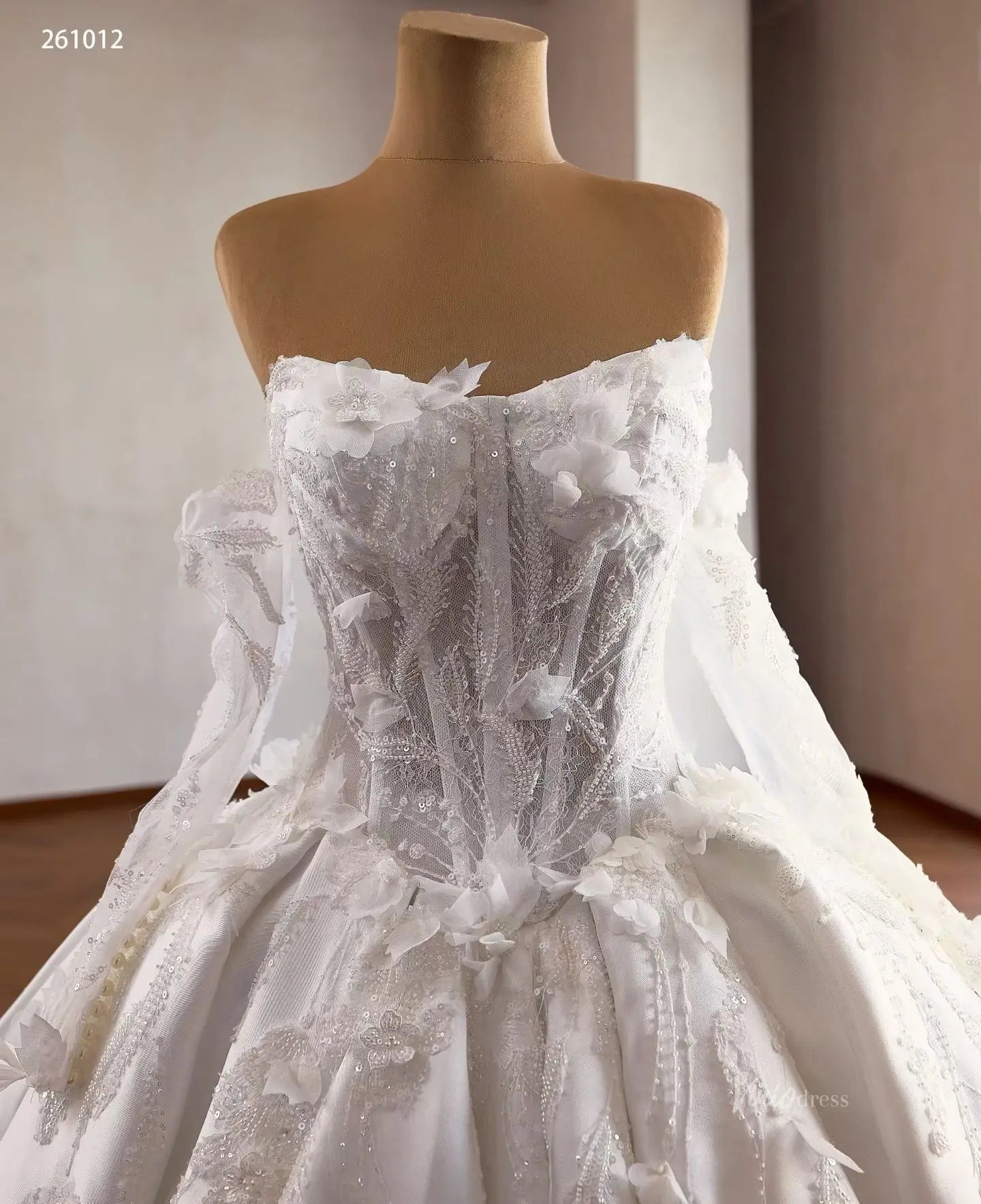 261012 1meter-wedding dresses 2026-Viniodress-Ivory-Custom Size – Add Measurements in Cart-