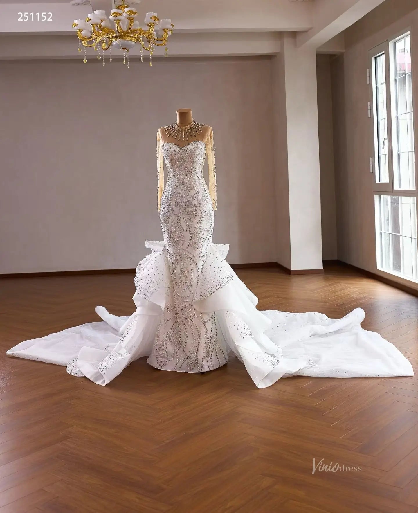 251152 120cm-wedding dresses 2026-Viniodress-Ivory-Custom Size – Add Measurements in Cart-