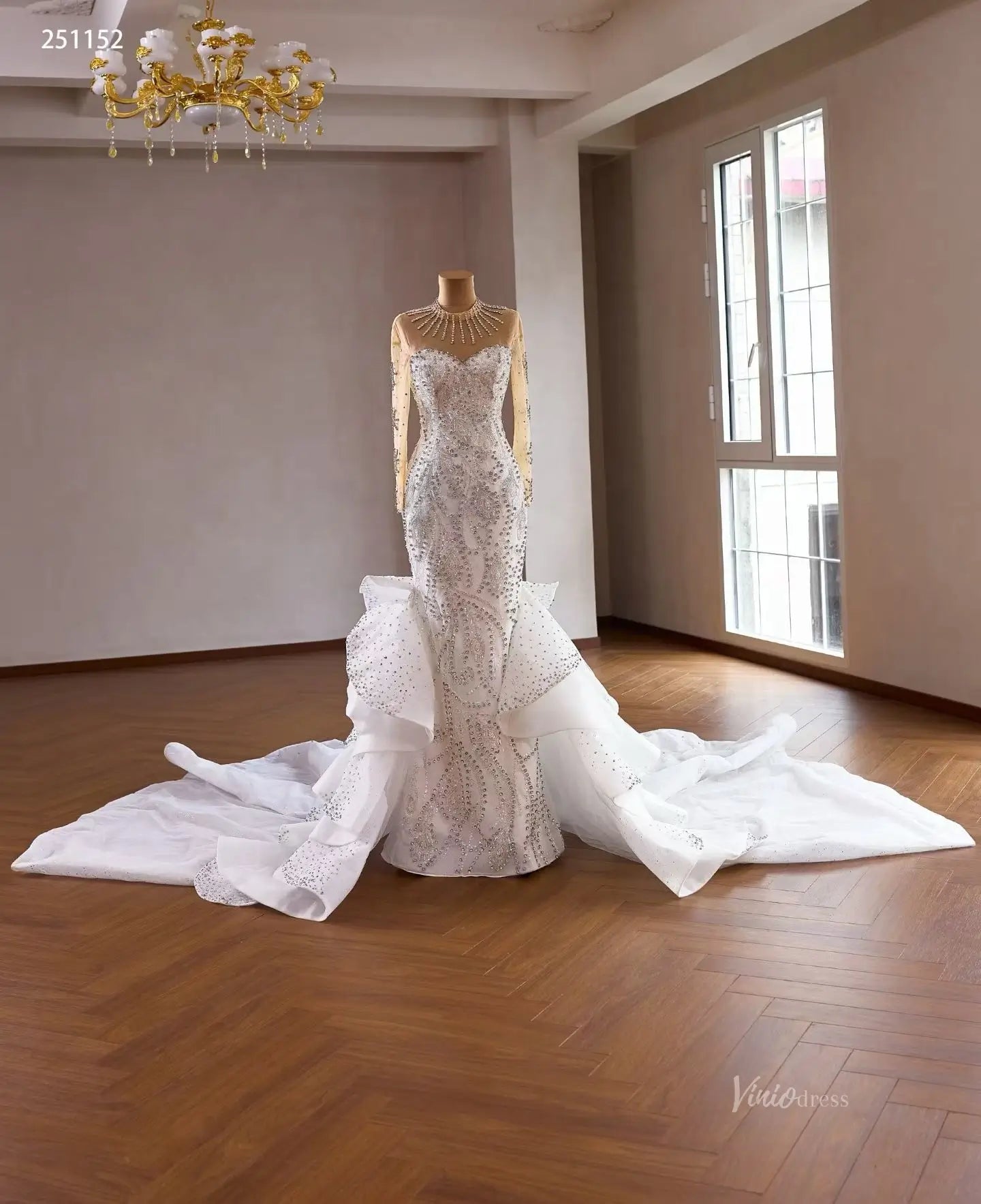 251152 120cm-wedding dresses 2026-Viniodress-Ivory-Custom Size – Add Measurements in Cart-