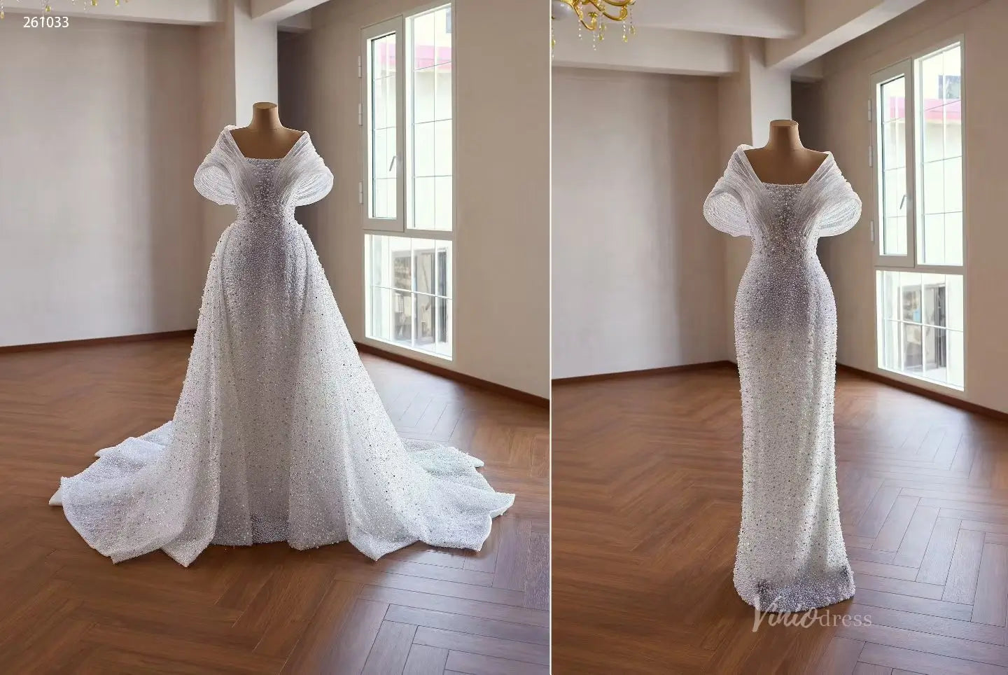 261033 80cm-wedding dresses 2026-Viniodress-Ivory-Custom Size – Add Measurements in Cart-