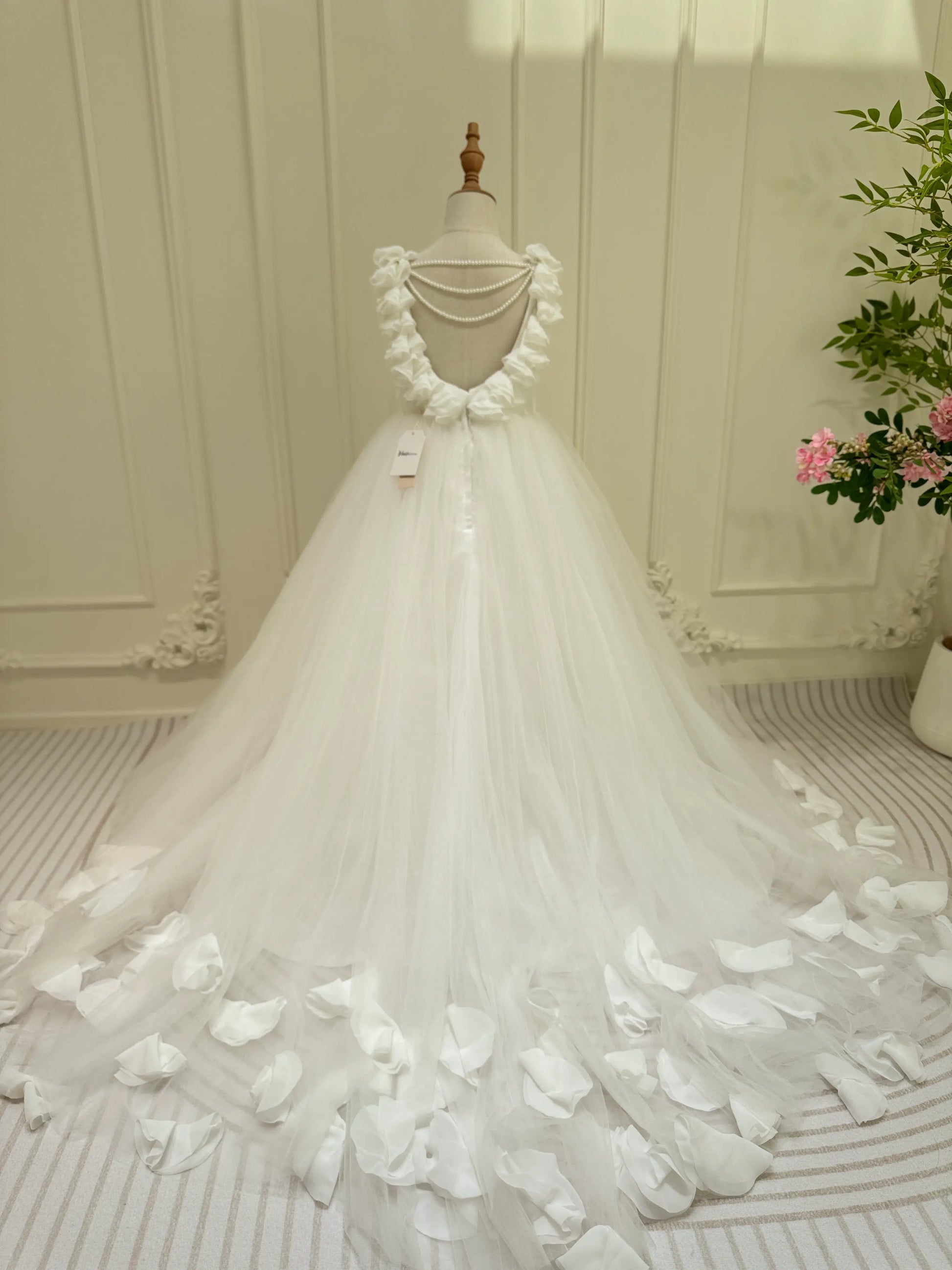 Ivory Princess Flower Girl Dresses Pretty Dress for Kids GL1053-flower girl dresses 2025 -Viniodress-Ivory-Custom Size-