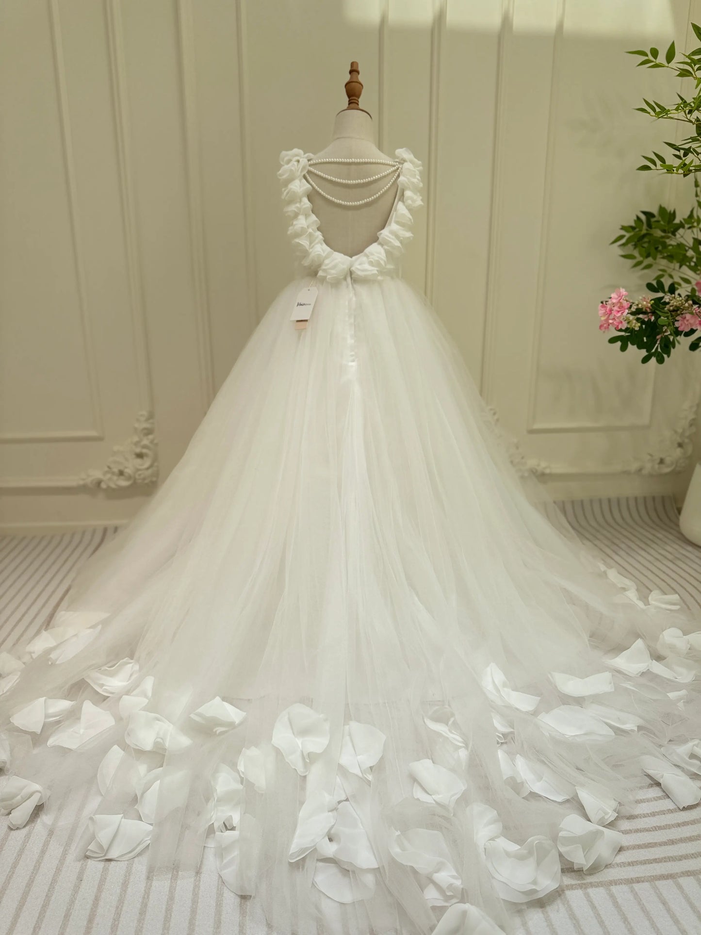 Ivory Princess Flower Girl Dresses Pretty Dress for Kids GL1053-flower girl dresses 2025 -Viniodress-Ivory-Custom Size-