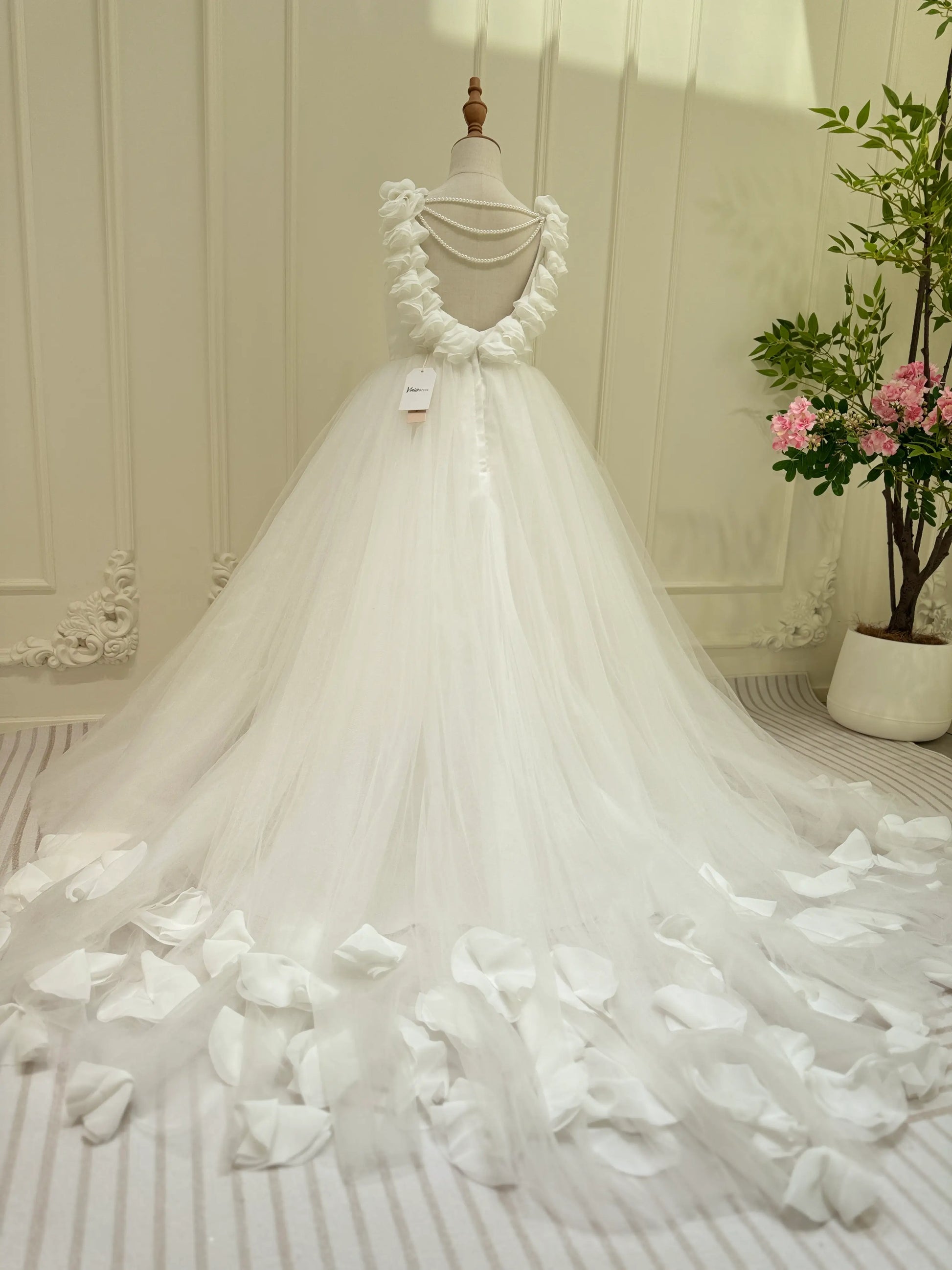 Ivory Princess Flower Girl Dresses Pretty Dress for Kids GL1053-flower girl dresses 2025 -Viniodress-Ivory-Custom Size-