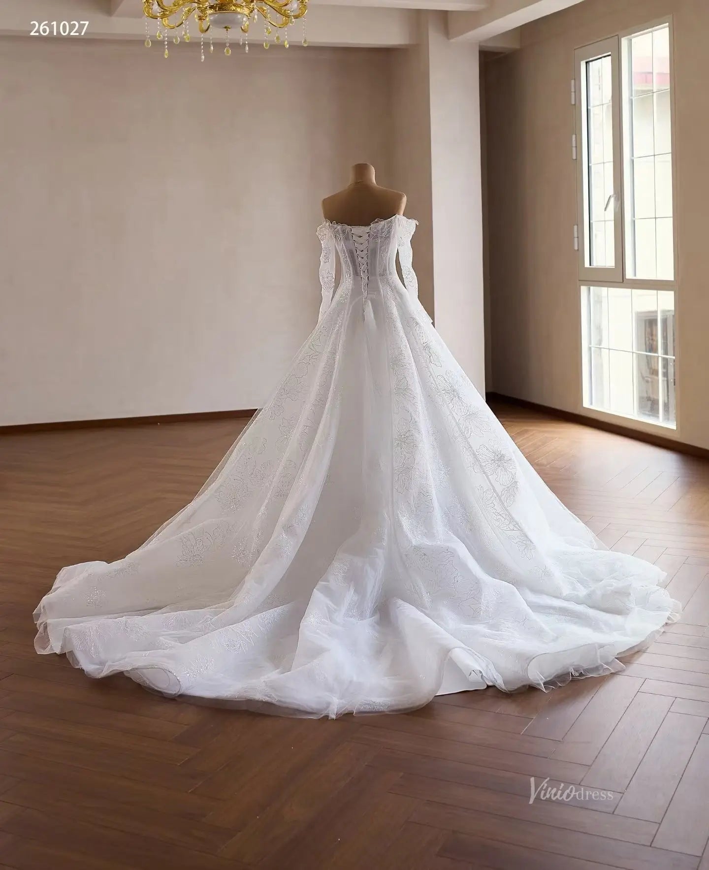 261027 80cm-wedding dresses 2026-Viniodress-Ivory-Custom Size – Add Measurements in Cart-