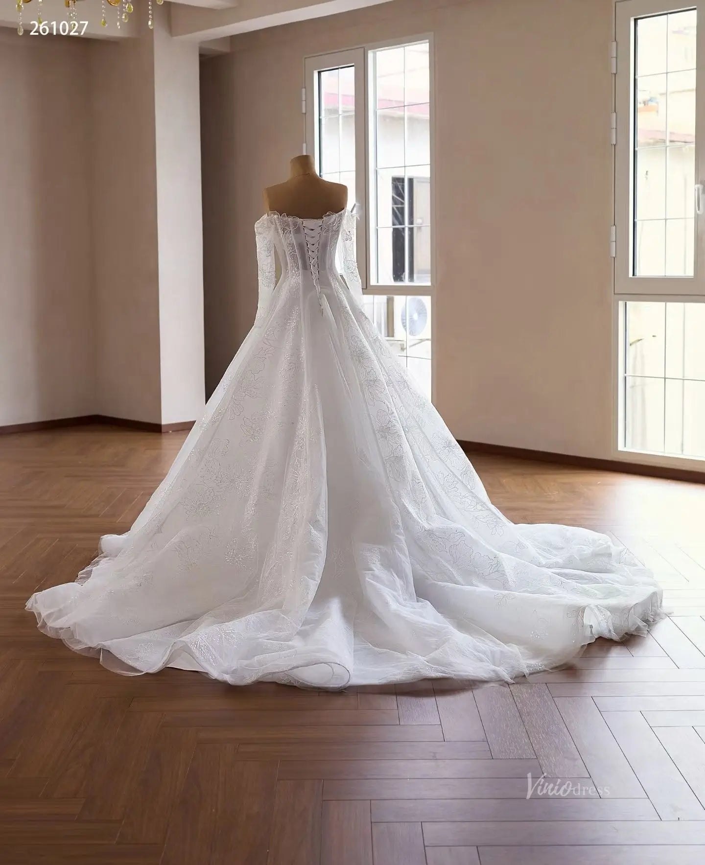 261027 80cm-wedding dresses 2026-Viniodress-Ivory-Custom Size – Add Measurements in Cart-