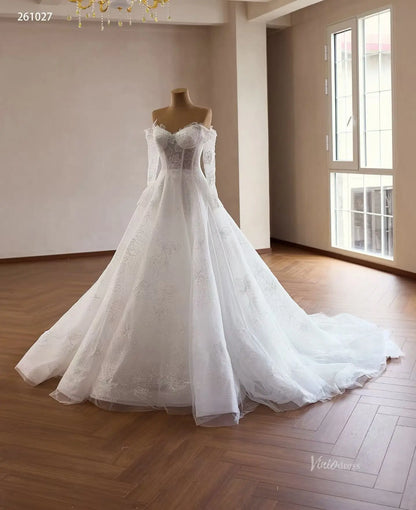 261027 80cm-wedding dresses 2026-Viniodress-Ivory-Custom Size – Add Measurements in Cart-