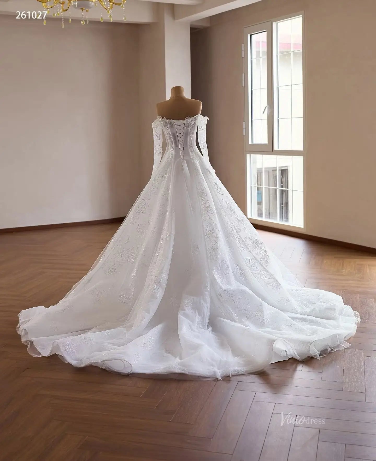 261027 80cm-wedding dresses 2026-Viniodress-Ivory-Custom Size – Add Measurements in Cart-