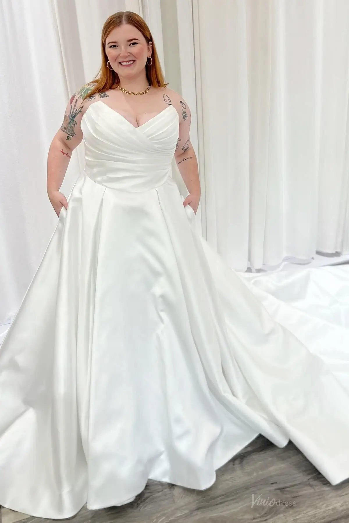 MS156-wedding dresses 2026-Viniodress-Ivory-Custom Size-