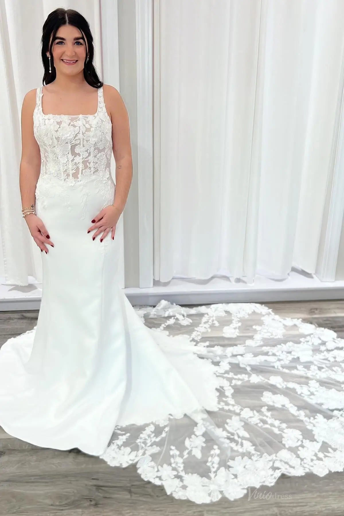 SL015-wedding dresses 2026-Viniodress-Ivory-Custom Size – Add Measurements in Cart-