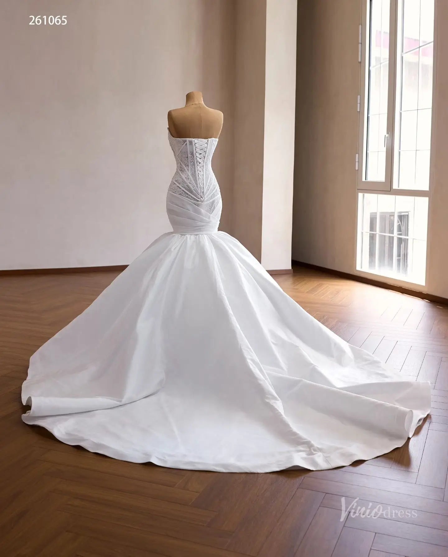 261065 1meter-wedding dresses 2026-Viniodress-Ivory-Custom Size – Add Measurements in Cart-