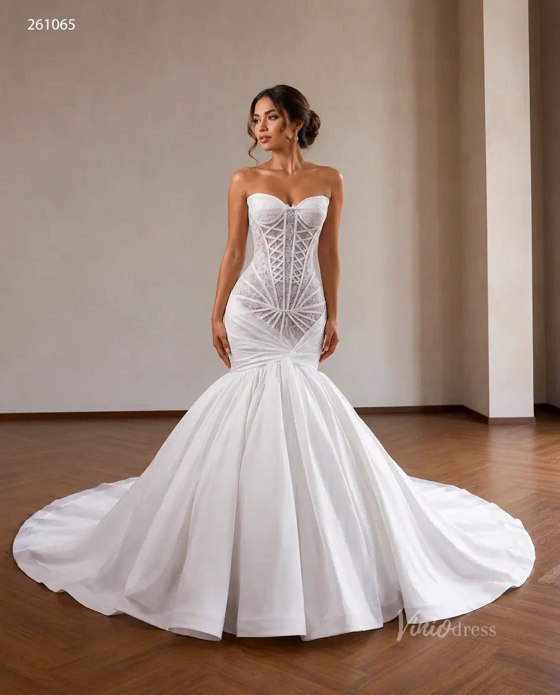 261065 1meter-wedding dresses 2026-Viniodress-Ivory-Custom Size – Add Measurements in Cart-