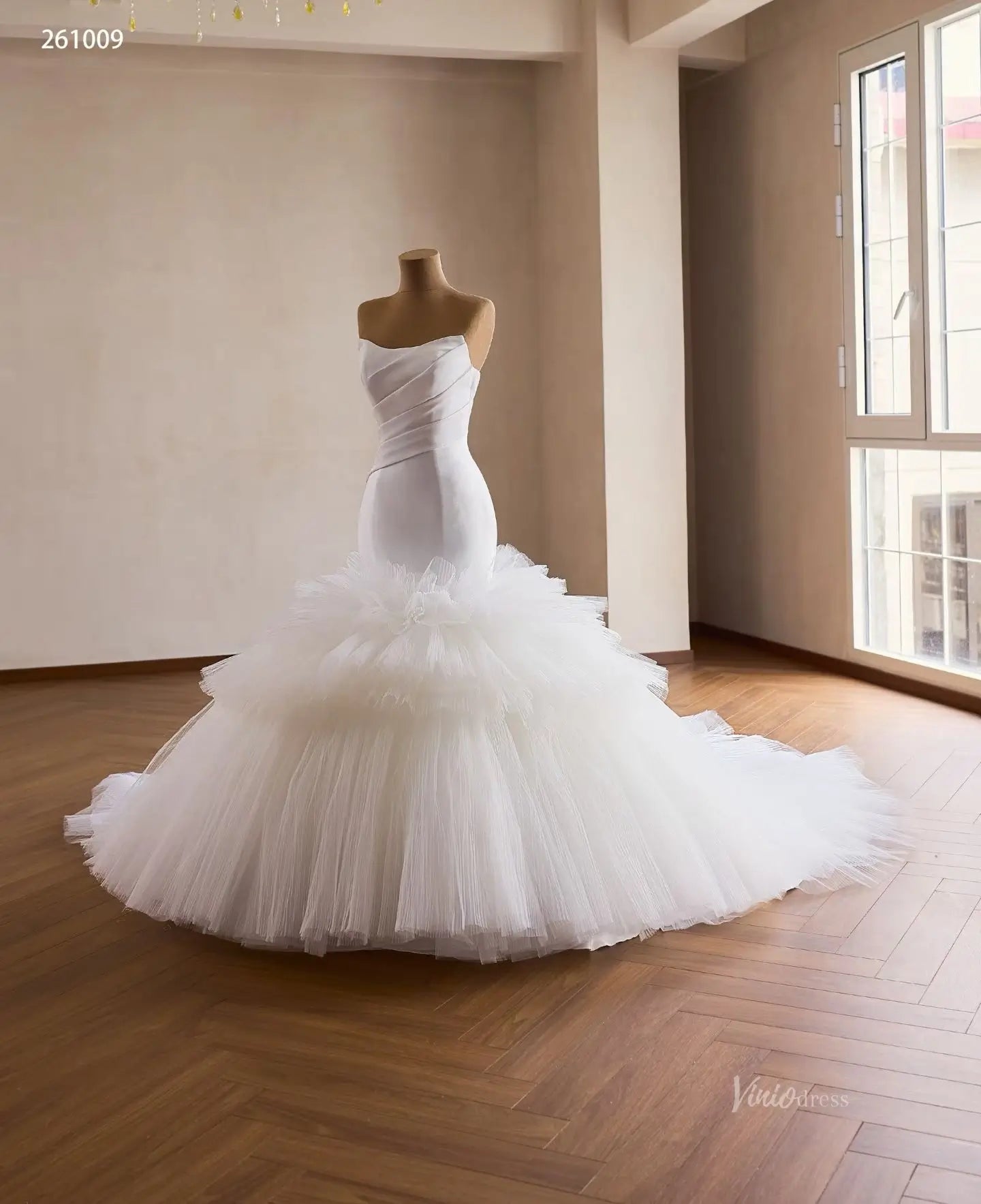 261009 1meter-wedding dresses 2026-Viniodress-Ivory-Custom Size – Add Measurements in Cart-