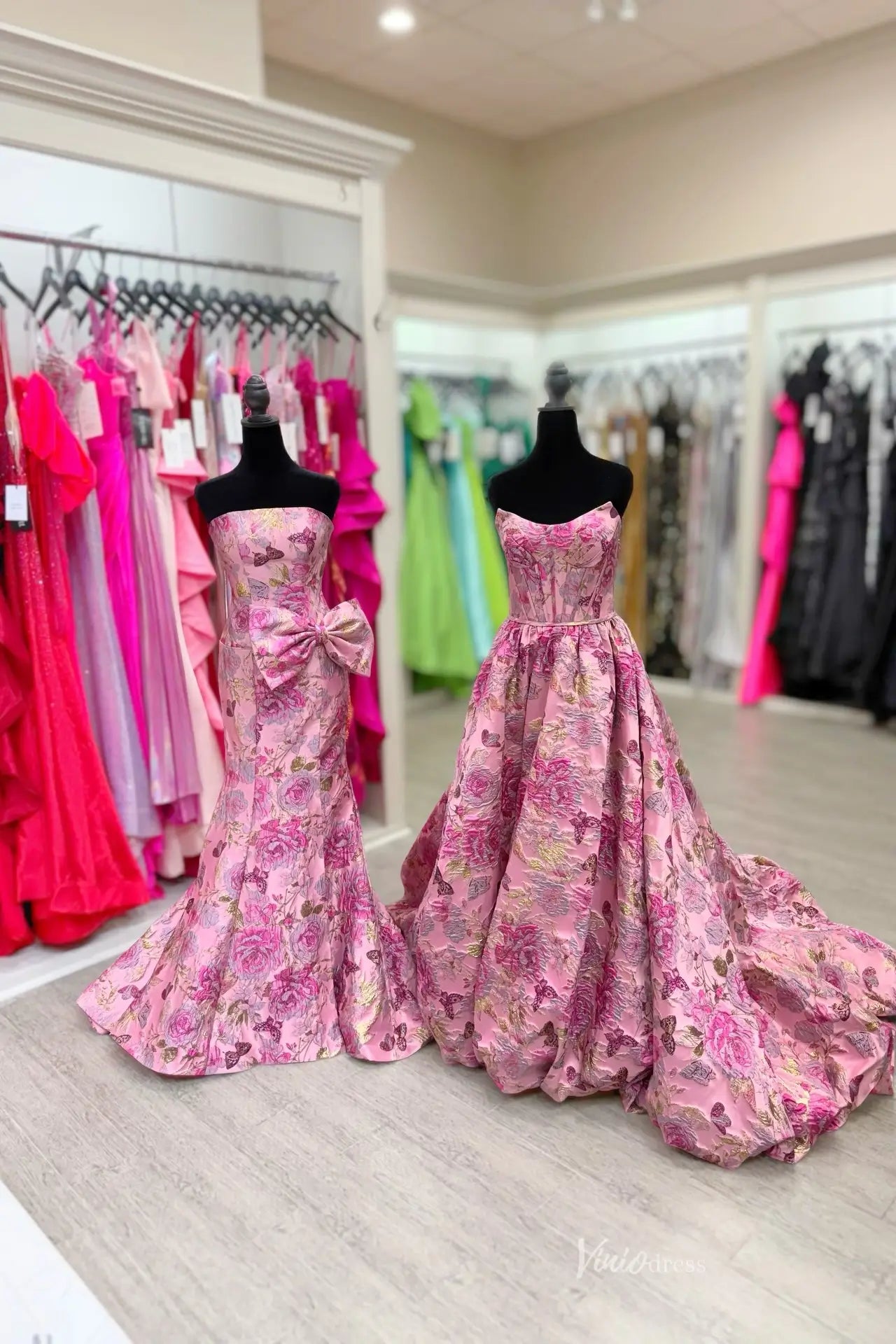 JC013 bubble skirt-prom dresses 2026-Viniodress-Dusty Rose-Custom Size-