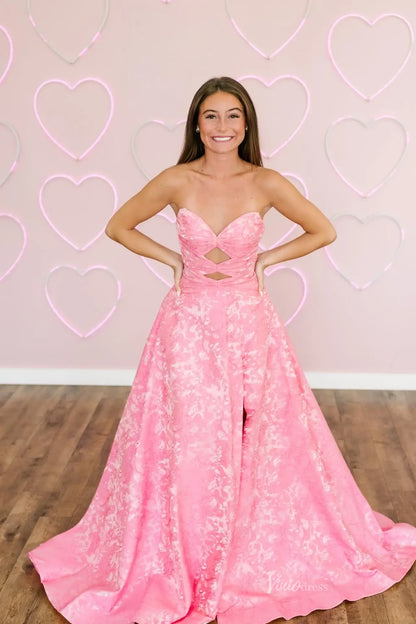 JC017-prom dresses 2026-Viniodress-Pink-Custom Size-