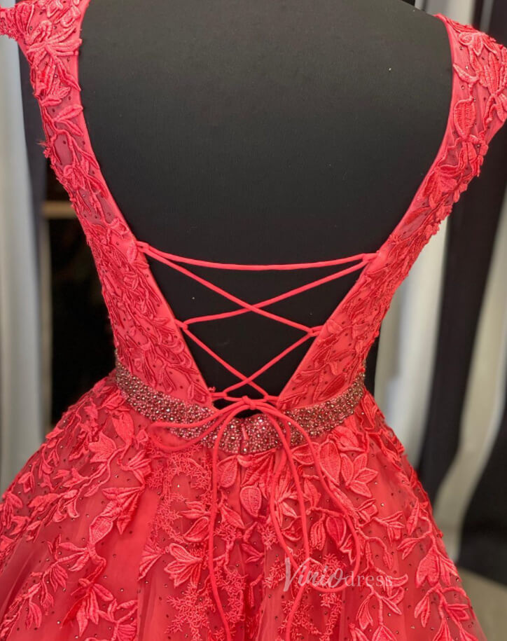 Robes de bal nues appliques en dentelle longue robe de remise des dip Viniodress Robes de bal nues appliques en dentelle longue robe de remise des dip Viniodress