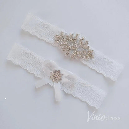 Lace Bridal Wedding Garter Set AC1251-Accessories 2025 -Viniodress-#2-