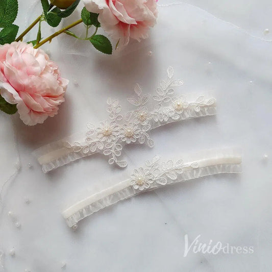 Lace Bridal Wedding Garter Set AC1251-Accessories 2025 -Viniodress-#2-