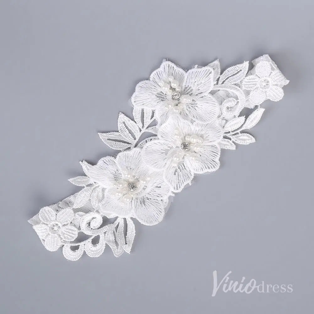 Lace Bridal Wedding Garter Set AC1251-Accessories-Viniodress-#11-Viniodress