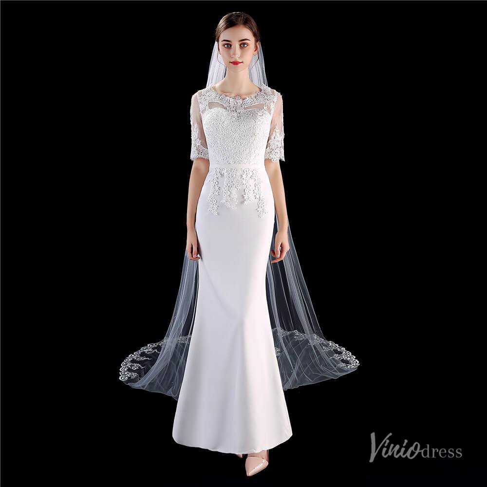 Lace Cathedral Veil Viniodress TS1914-Bridal Veil 2025 -Viniodress-Ivory-