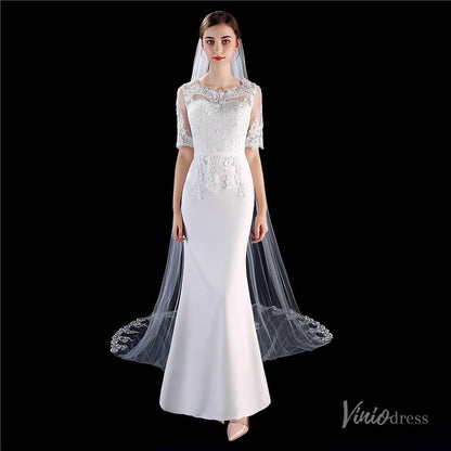 Lace Cathedral Veil Viniodress TS1914-Bridal Veil 2025 -Viniodress-Ivory-