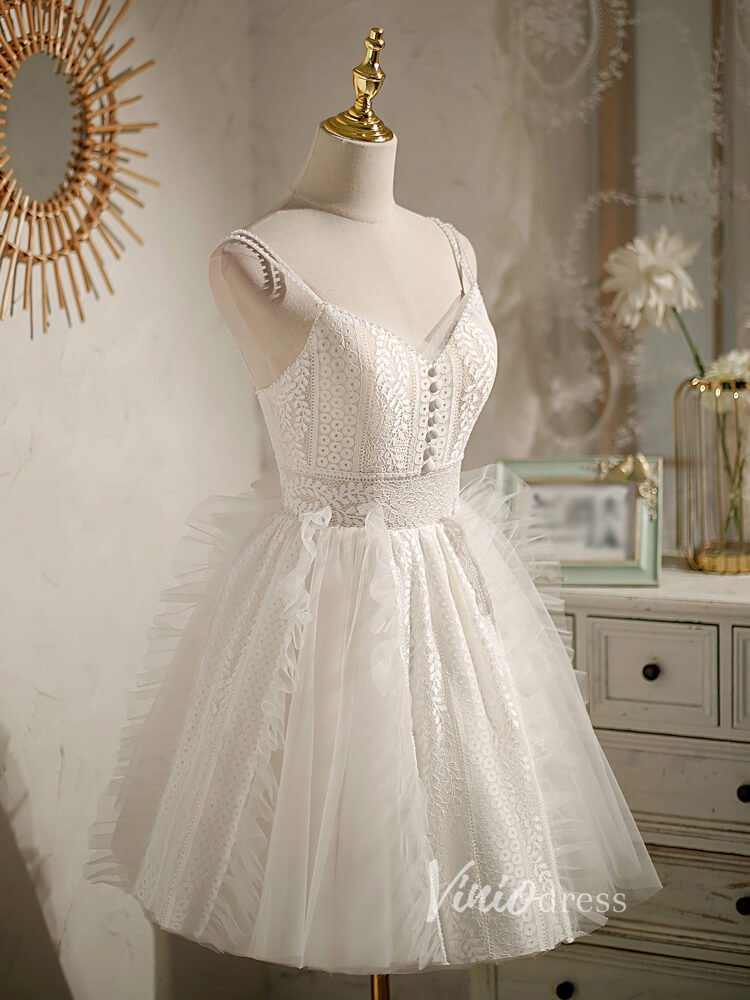 Lace Homecoming Dresses Spaghetti Strap Graduation Dress SD1459 Viniodress Lace Homecoming Dresses Spaghetti Strap Graduation Dress SD1459 Viniodress