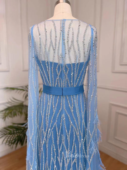 Lavender Beaded Convertible Evening Dresses Sheath Mother of the Bride Dress 20052-Evening Dresses 2025 -Viniodress-Lavender-US 2-