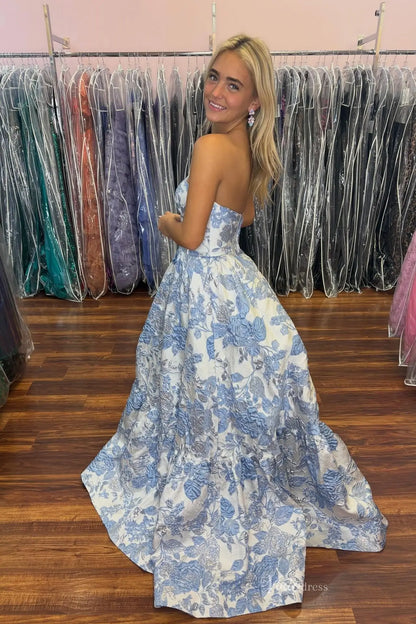 Lavender Floral Jacquard Prom Dress with Corset Bodice & Sweetheart Neckline – JC001-prom dresses 2026-Viniodress-Lavender-Custom Size-