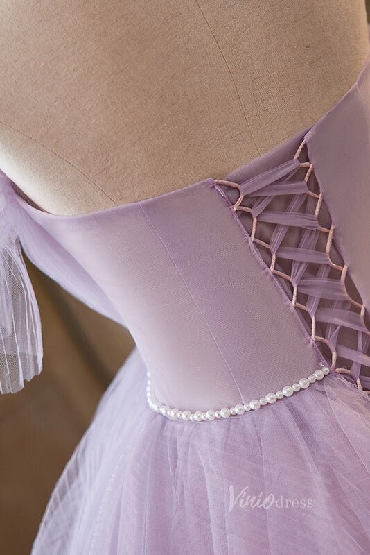 Lavender Ruffled Quinceanera Dresses Off the Shoulder Ball Gown AD1068-Quinceanera Dresses 2025 -Viniodress-Lavender-Custom Size-