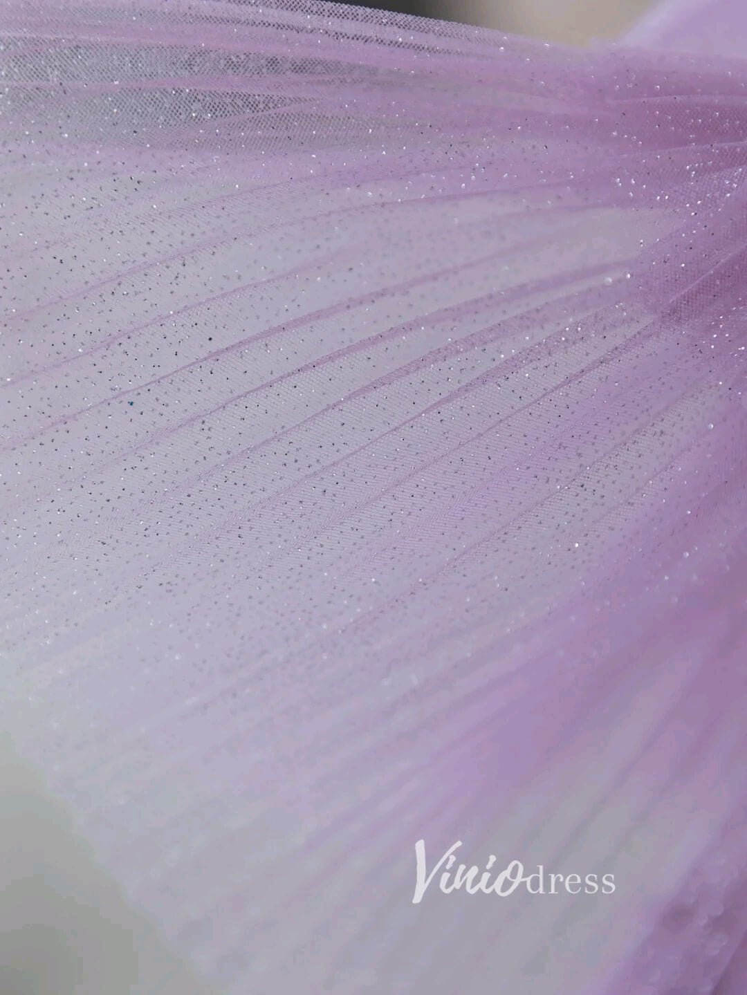 Lavender Ruffled Tulle Prom Dresses Spaghetti Strap Formal Gown FD3412-prom dresses 2025 -Viniodress-Lavender-Custom Size-